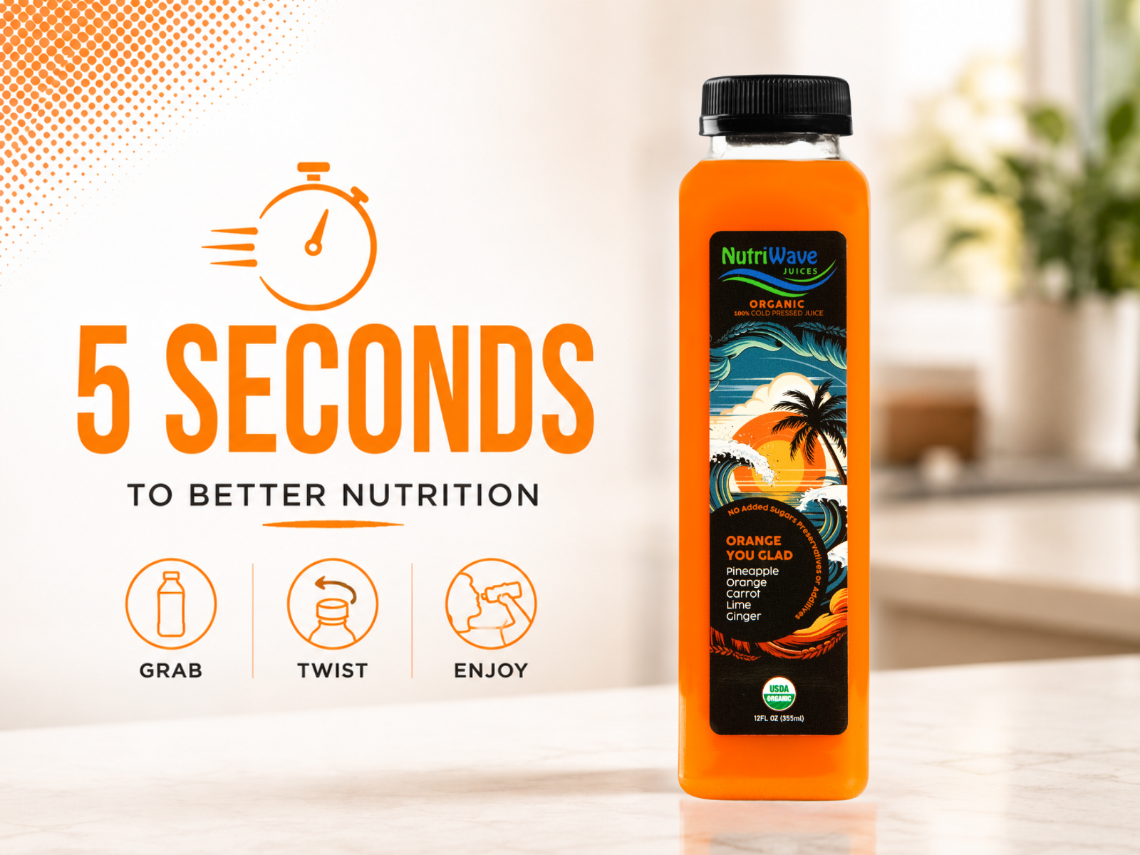 NutriWave juice bottle