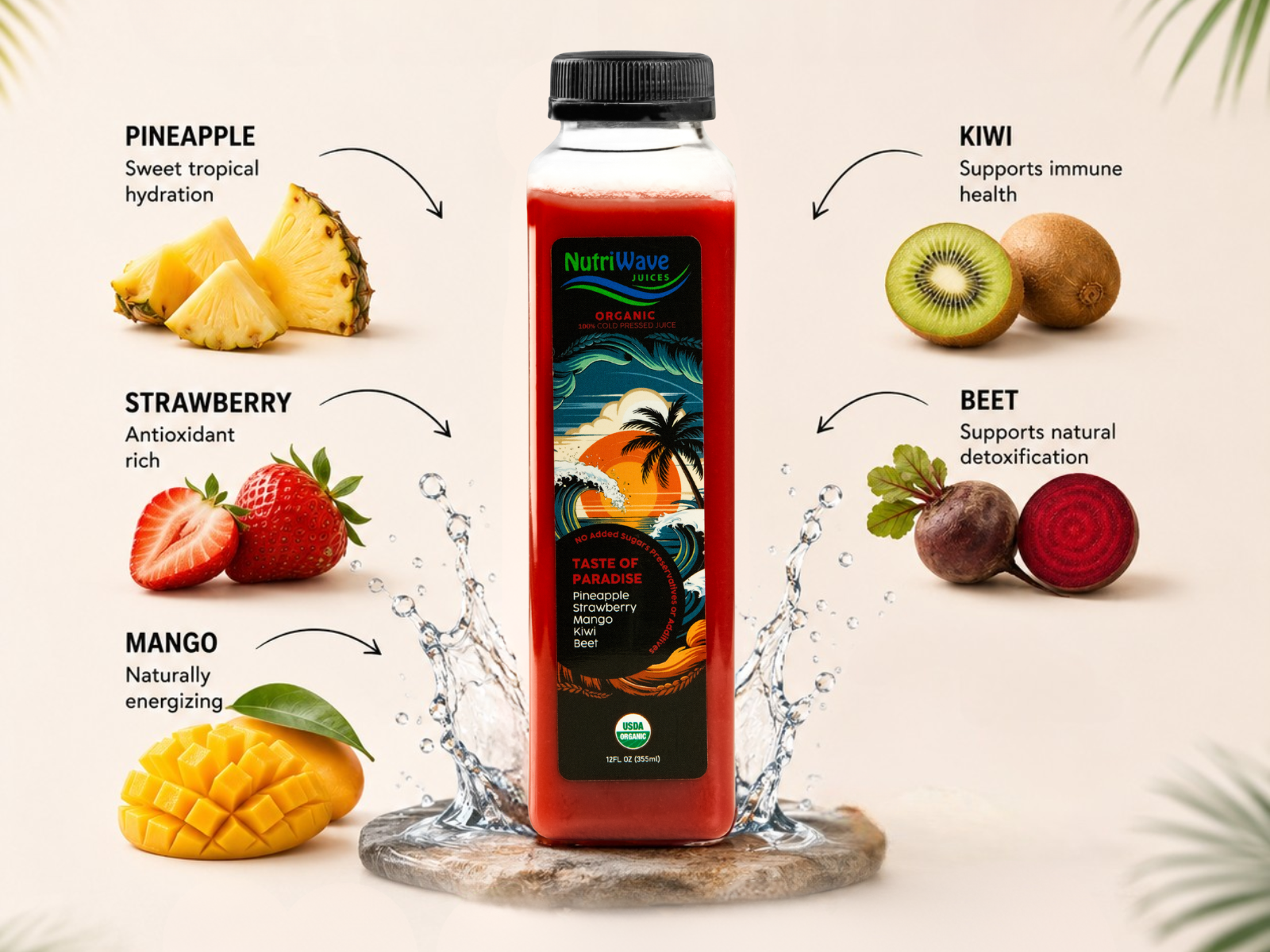 NutriWave juice bottle